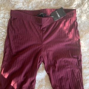 Burgundy flare pants